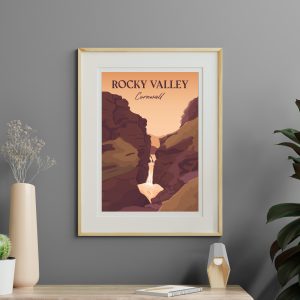 Rocky Valley - A4 High Quality Artwork Print