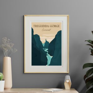 Tregudda Gorge - A4 High Quality Artwork Print